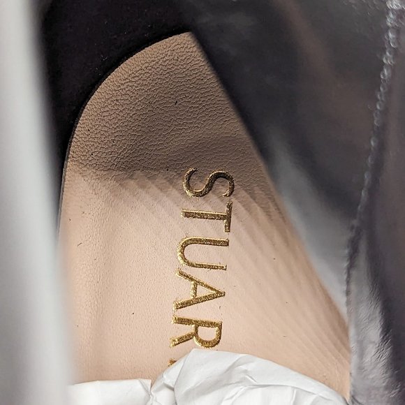 Stuart Weitzman Women 85 To the Knee Black Strech Suede Stiletto Boots Size 7.5 - Picture 5 of 13